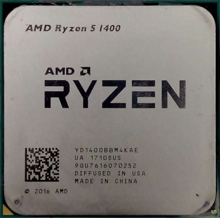 AMD Ryzen 5 1400 4 Cores 8 Threads up to 3.4 GHz