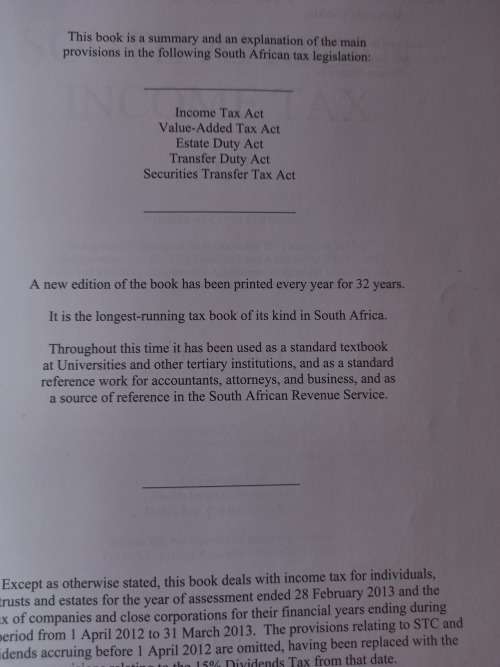 Notes on South African Income Tax - 2013 - Phillip haupt