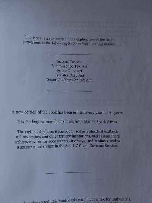 Notes on South African Income Tax - 2012 - Phillip Haupt