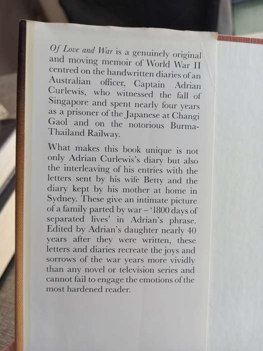 Of Love and War -the letters and diaries of Capt Adrian Curlewis 1939 - 1945 - Philippa Poole