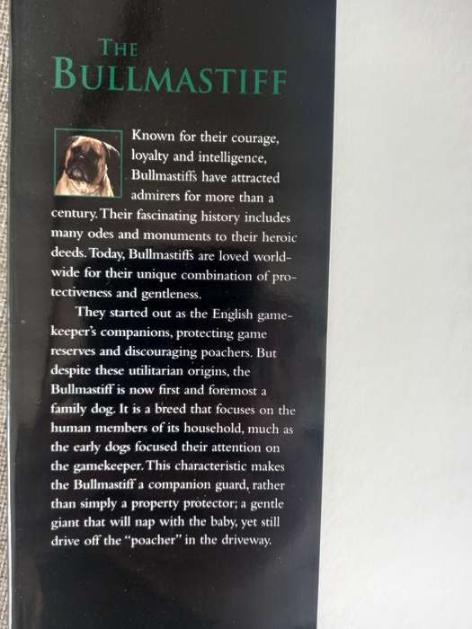 The Bullmastiff - peerless protector - jack Shastid & Gerldine M Roach
