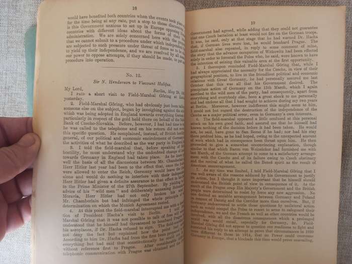 Documents concerning German-Polish Relations and the outbreak of hostilities between Great Britain a