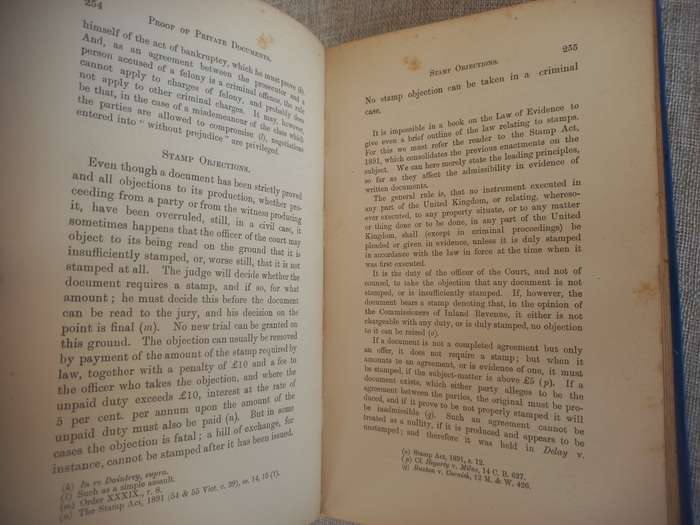 Powell`s Principles and Practice of the Law of Evidence - 10th edition - William Blake Odgers - 1921