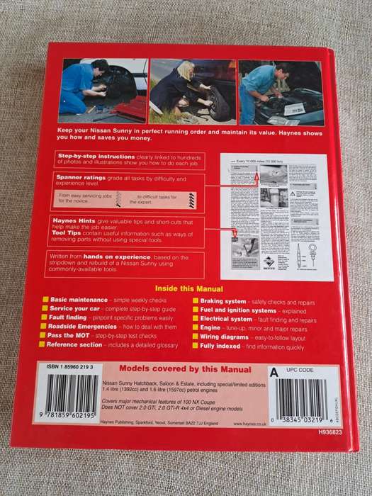 Nissan Sunny Service and Repair Manual April 1991 to 1995 - Haynes