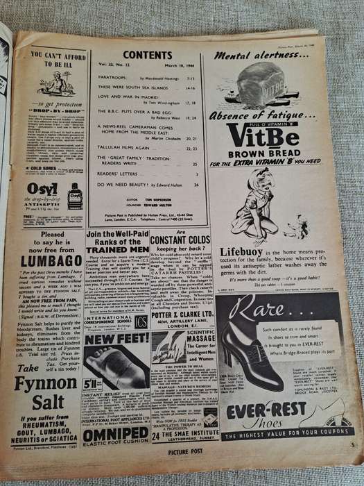 Picture Post Magazine Volume 22, Number 12, March 18, 1944