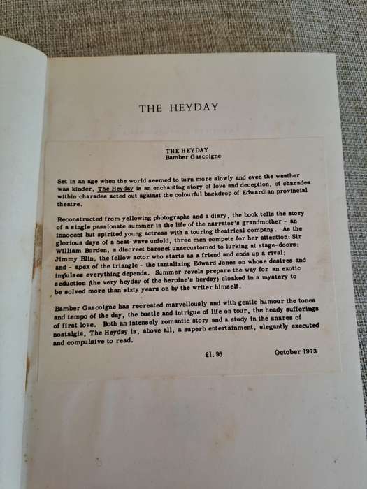 The Heyday (Uncorrected Proof) - Babmber Gascoigne