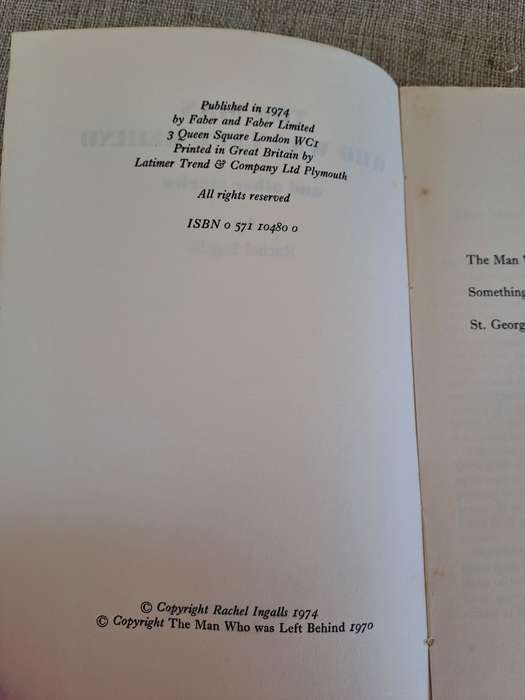 The Man Who Was Left Behind and other stories (Uncorrected Proof) - Rachel Ingalls
