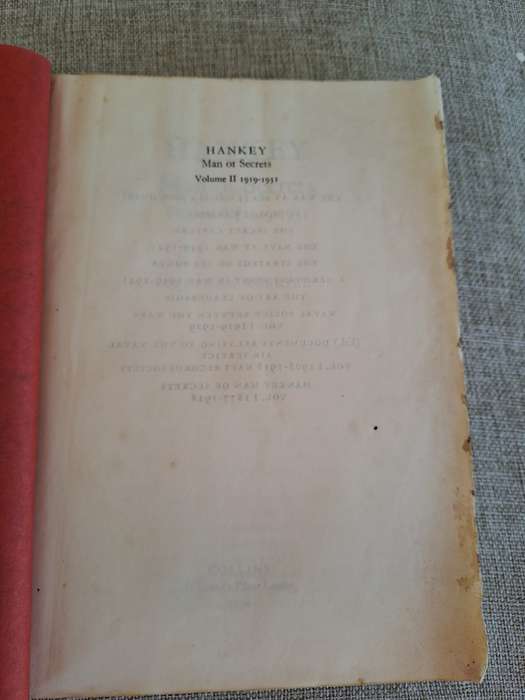 Hankey: Man of Secrets. Volume II, 1919 - 1931 (Uncorrected Proof) - Stephen Roskill