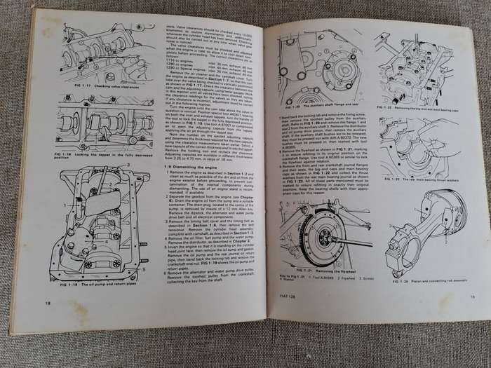 Fiat 128 Owners Workshop Manual Autobook 725, 1969-1977
