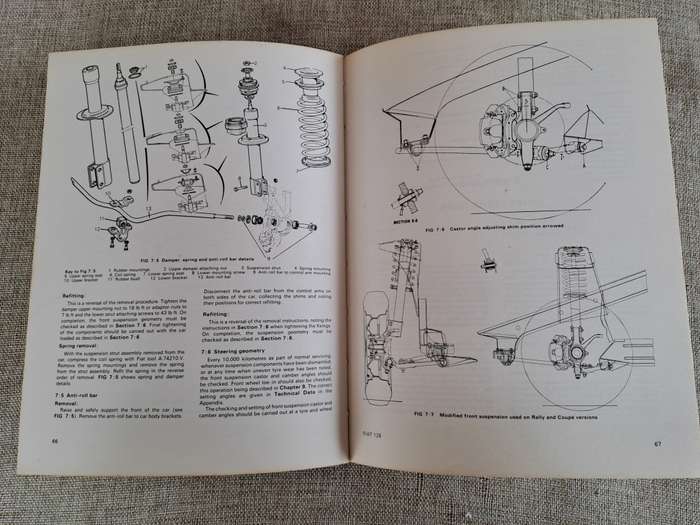 Fiat 128 Owners Workshop Manual Autobook 725, 1969-1977