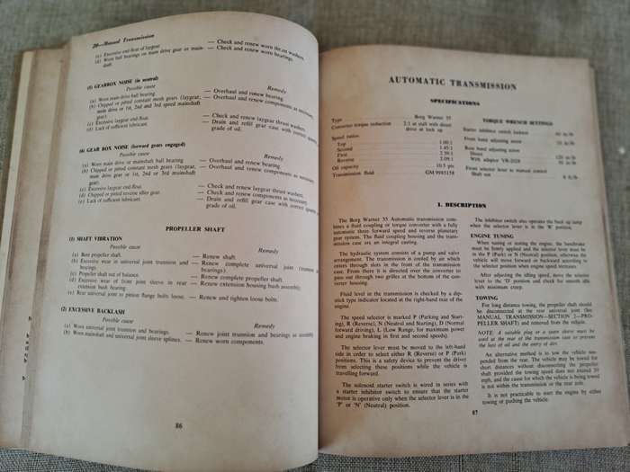 Vauxhall Viva Workshop Manual no 76 - Scientific Publications'