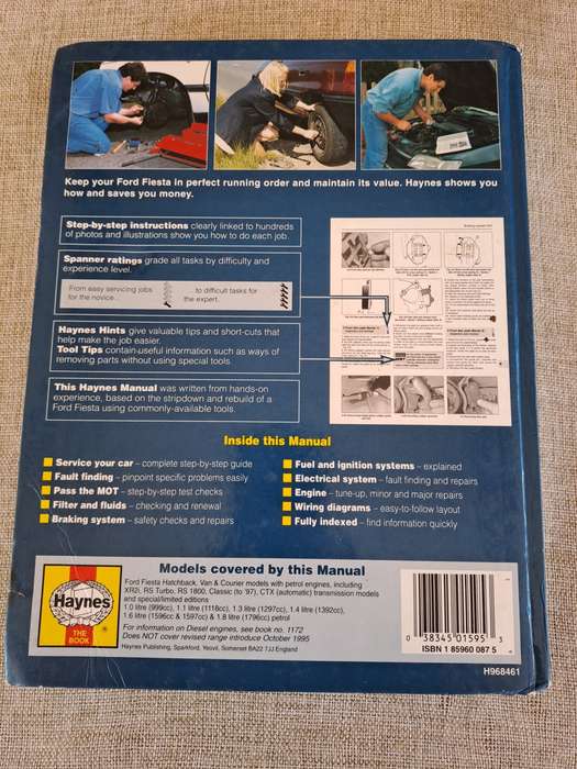 Ford Fiesta Feb 1989 to Oct 1995 Service and Repair Manual - Haynes