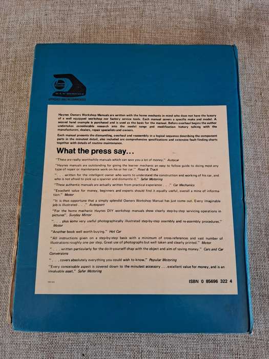 Triumph TR7 1976 to 1977 Owners Workshop Manual - Haynes