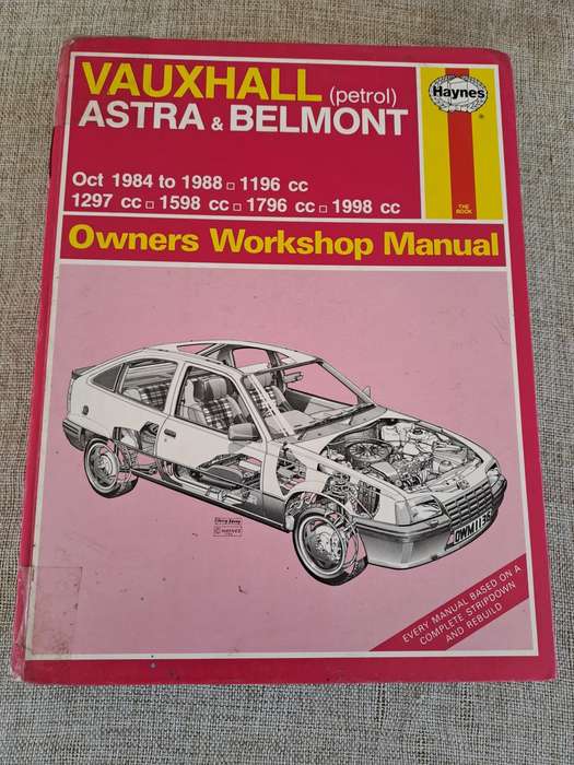 Vauxhall Astra & Belmont Oct 1984 to 1988 Owners Workshop Manual - Haynes