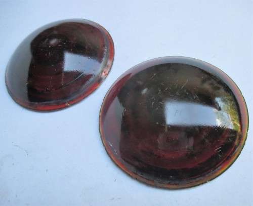 VINTAGE CAR RED TAIL LIGHT LENSES