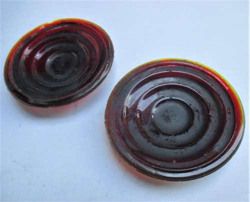 VINTAGE CAR RED TAIL LIGHT LENSES