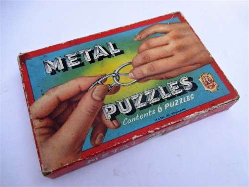 Vintage Metal Puzzles Toy Game