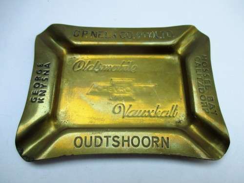 C.P. NEL and Co. MOTORS CEVROLET BRASS ASHTRAY