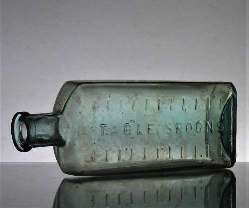 ANTIQUE TABLE SPOONS MEDICATION BOTTLE