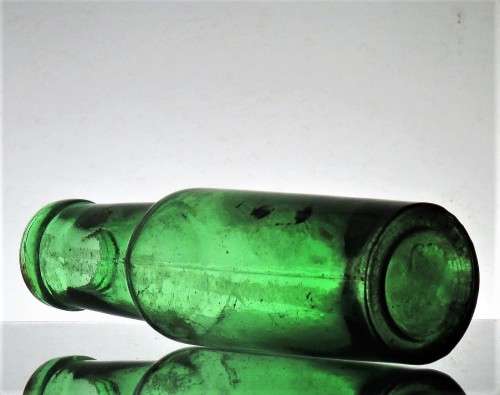 GREEN ANTIQUE FOOD BOTTLE