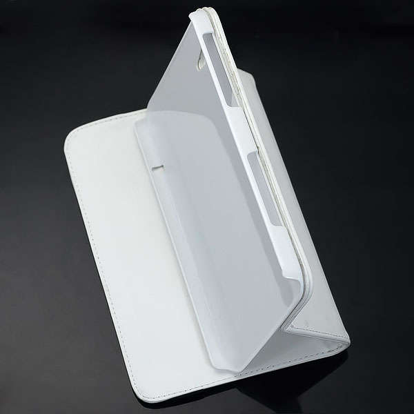 Side Flip Case with Elastic Band for Samsung Galaxy Tab P1000 (White)