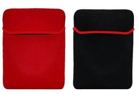 Reversible Neoprene Sleeve for Apple iPad (Black/Red)