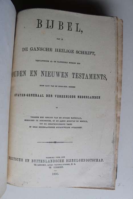 1900 Staten Generaal Bijbel in mooi toestand - Bybel Bible