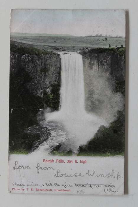 Vintage Postcard post card  - Howick Falls 364 feet high