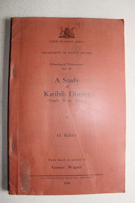 A Study of Karibib District South West Africa - Kohler