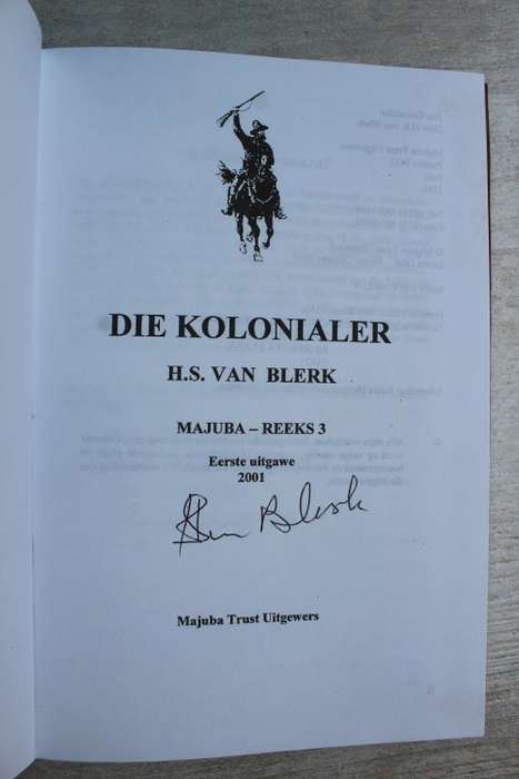GETEKEN: Die Kolonialer - H S van Blerk  - Majuba reeks 3