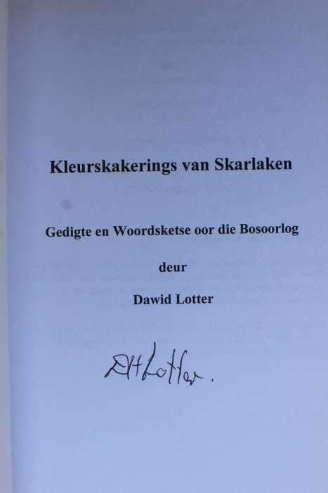 GETEKEN: Kleurskakerings van Skarlaken - Dawid Lotter