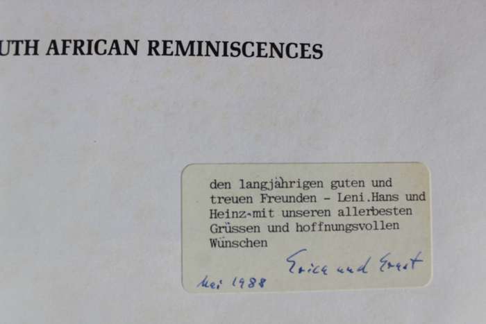 South African Reminiscences - Ernst Jokl