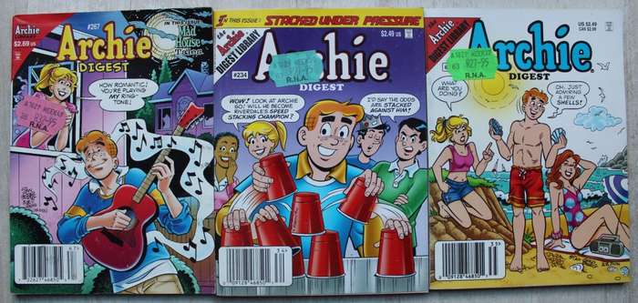 Archie Digest Magazine Comics x 3