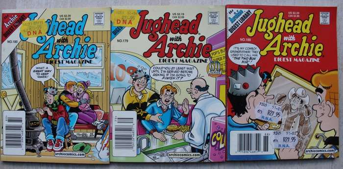 Archie Digest Magazine Comics x 3 Jughead with Archie