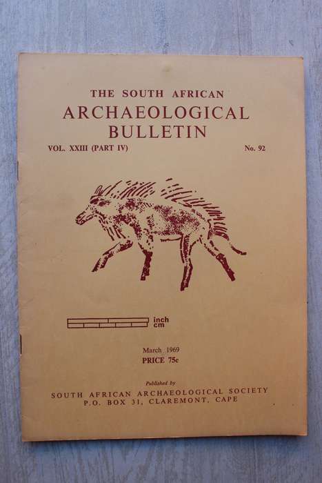 THE SOUTH AFRICAN ARCHAEOLOGICAL BULLETIN number 92  volume xxiii part 5 - March 1969