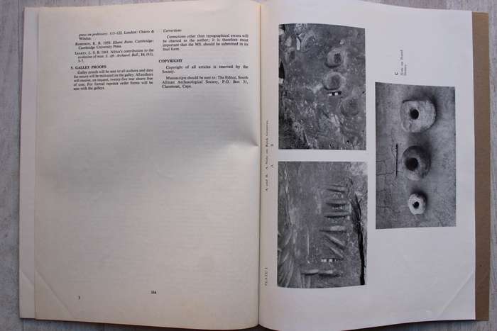 THE SOUTH AFRICAN ARCHAEOLOGICAL BULLETIN number 64  volume xvl - December 1961