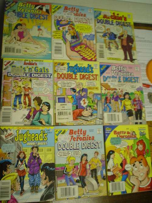 9 x Archie Double Digest library comics