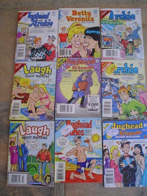 9 x Archie Digest Library comic books
