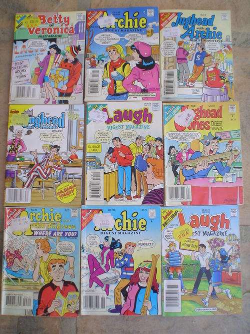 9 x  Archie Digest Library comics