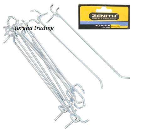 PEGBOARD-HOOKS SINGLE-PRONG 175mm PKT-10