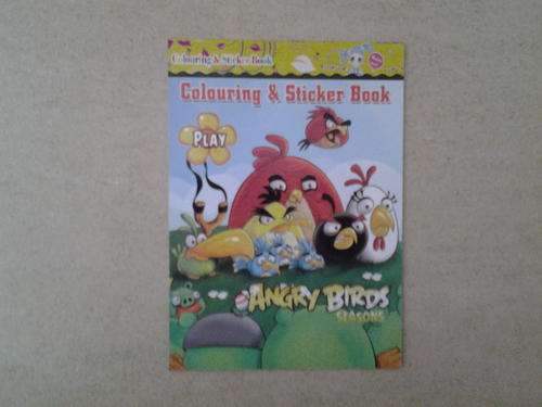 angry bird colouring and sticker book, small, great for party favors