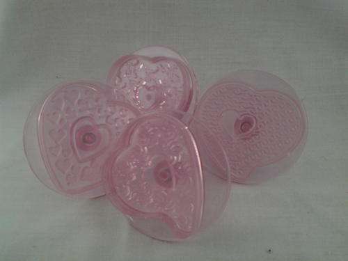 Veined heart Fondant plunger Cutter set of 4, C