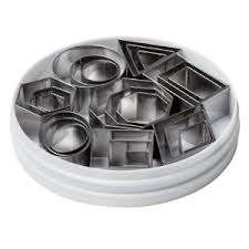 Metal 8 shapes steel cookie cutters with multi sizes or use for fondant