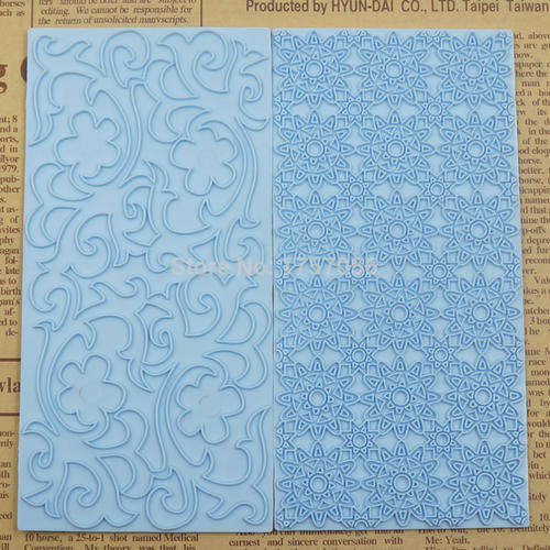 Fondant Curly pattern embosser, double pack