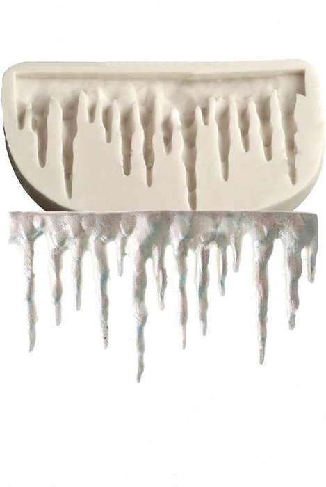 Ice Silicone fondant mould, size of Mould 9.5x6cm