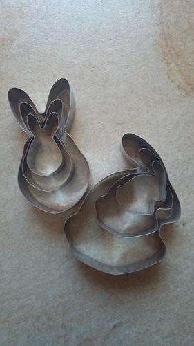 Bunny metal cookie cutter set