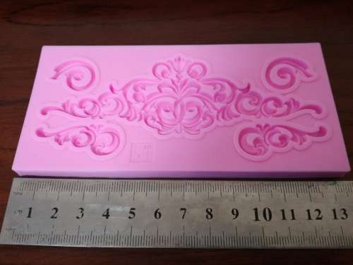 Scrolls Border silicone fondant mould.