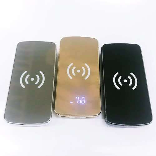 Stylish Mirror Finish Qi Wireless Charger + 10 000mAh Powerbank | 3 Colors Available