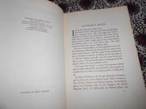 Drummond Chaplin. His Life and Times in Africa. - B K Long 1941