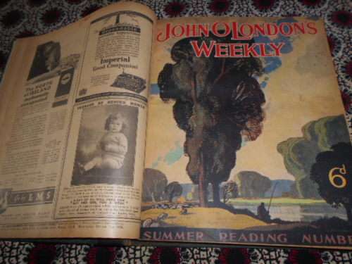 JOHN O`LONDONS WEEKLY-  ONE BINDED VOLUME XXXVII  FROM JUNE - OCT 1937 (Old Literary newspapers)